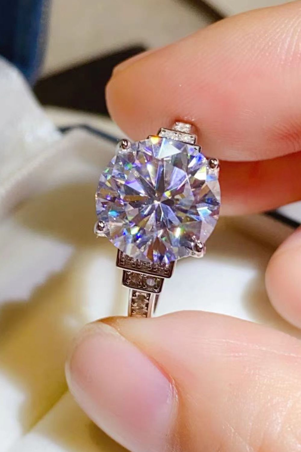 5 Carat Moissanite 925 Sterling Silver Ring - Roe Creation