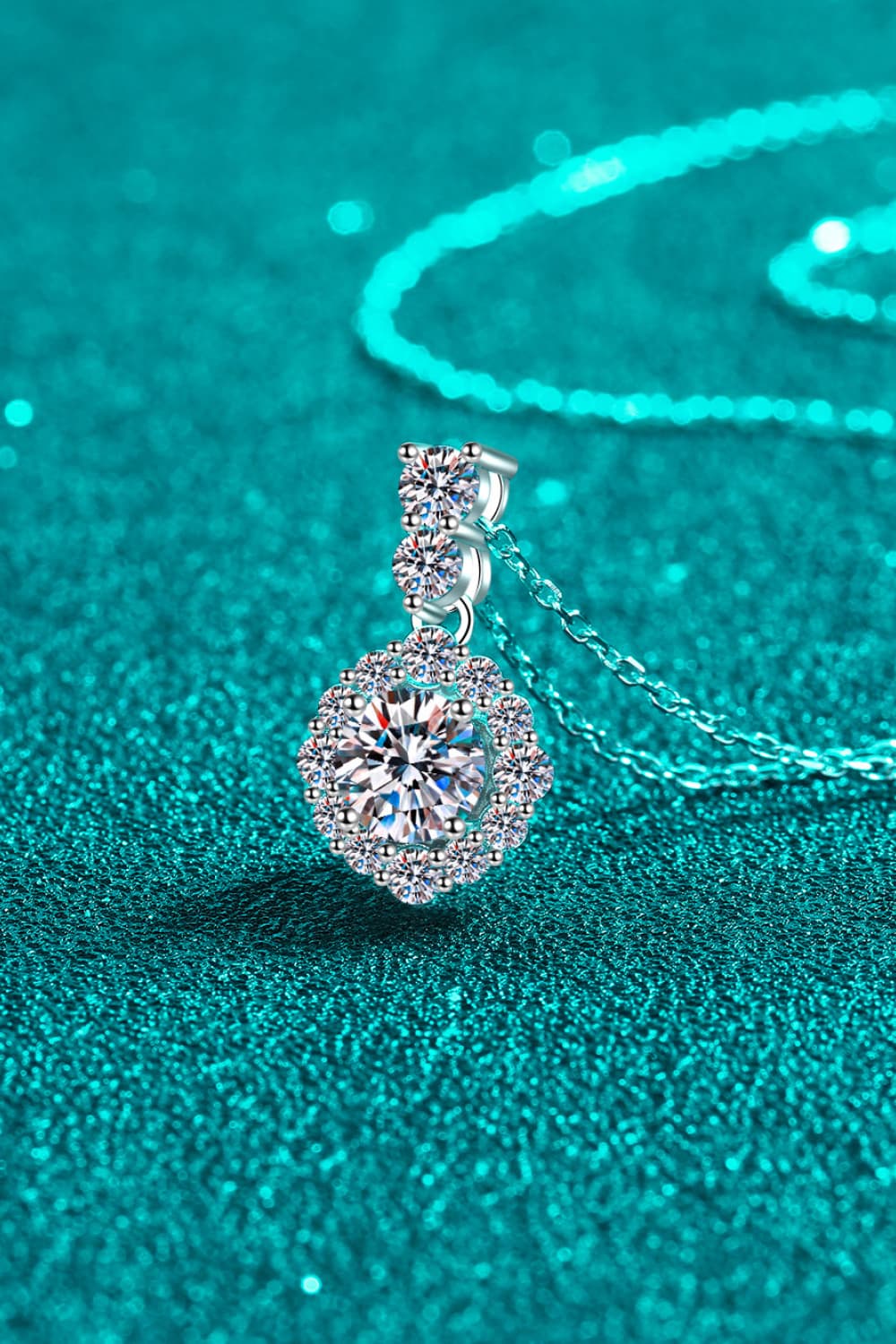 1 Carat Moissanite 925 Sterling Silver Necklace - Roe Creation