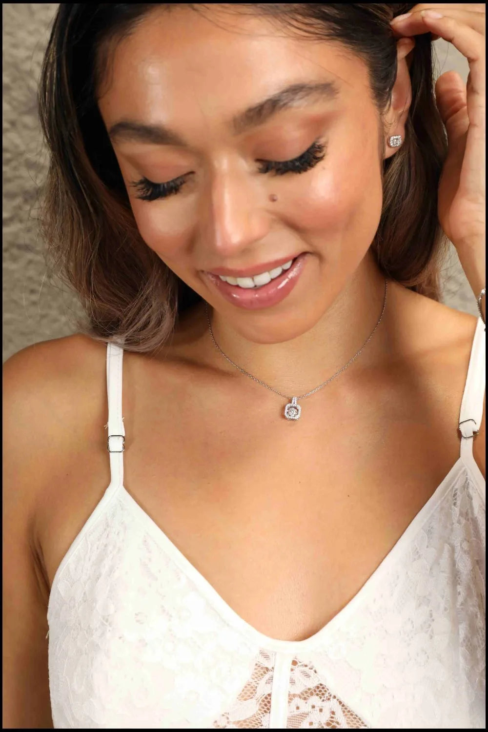 Adored Moissanite 925 Sterling Silver Necklace - Roe Creation