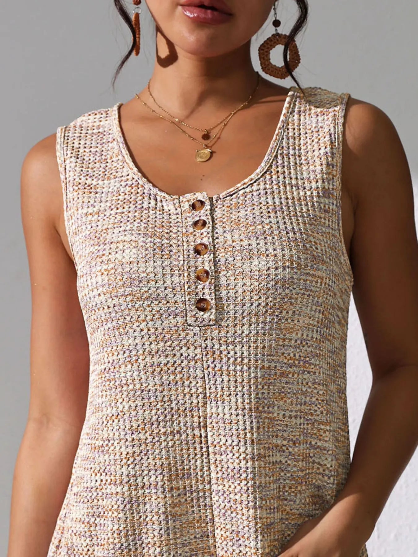 Full Size Button Front Romper with Pockets Plus Size - Roe Creation