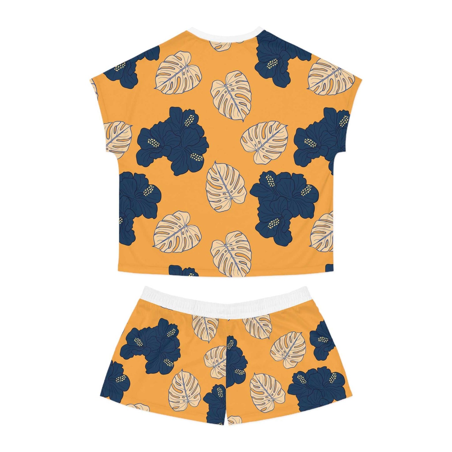 Tropical Floral Women's Short Pajama Set - Comfortable and Stylish Sleepwear for Relaxation and Summer Nights.