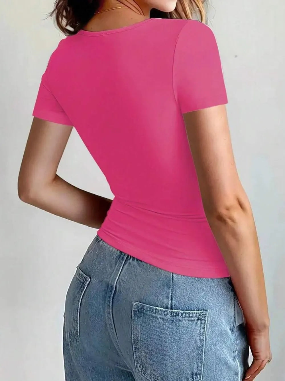 Round Neck Short Sleeve T-Shirt - Roe Creation