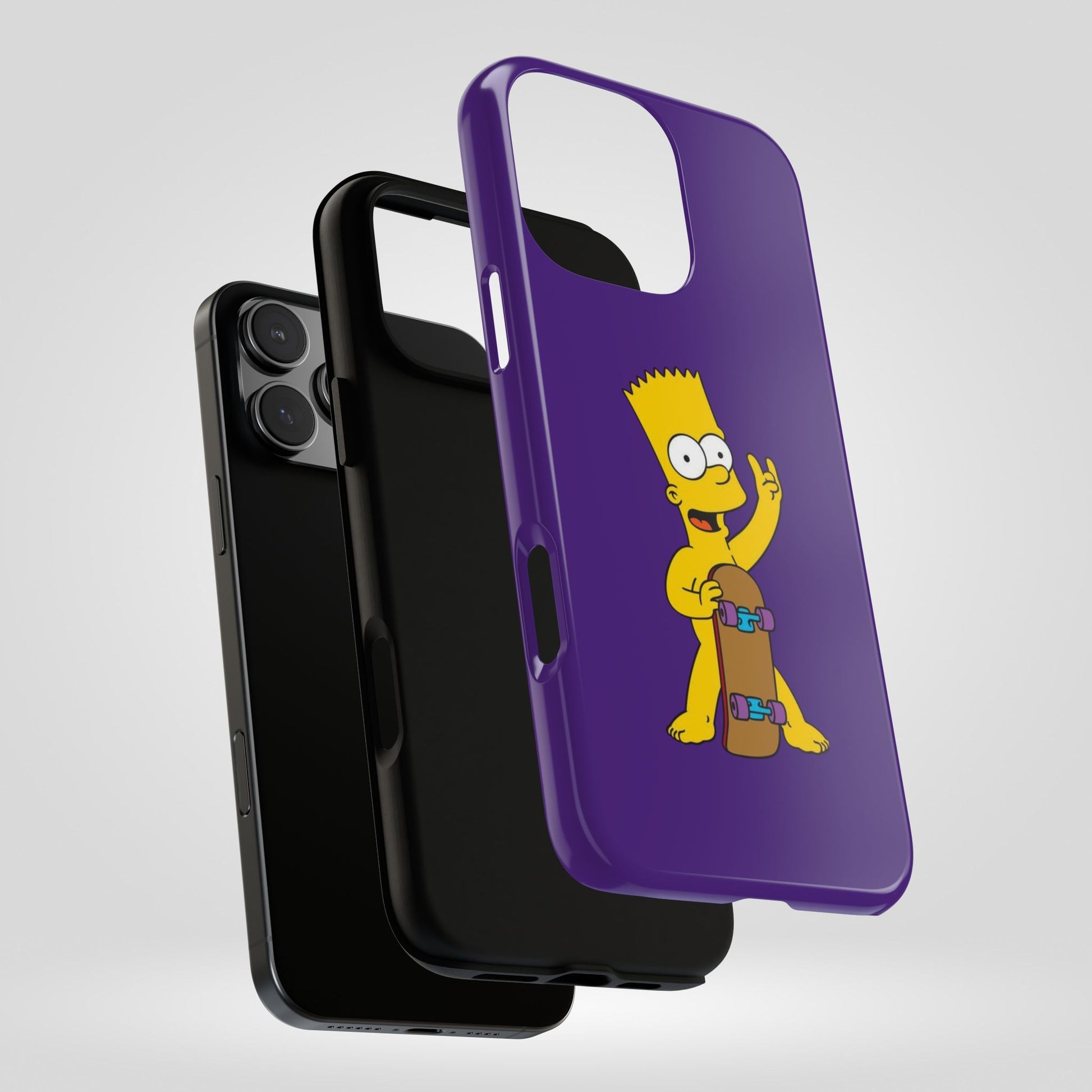 Fun Bart Simpson Skateboard Phone Case - Tough and Stylish - Roe Creation