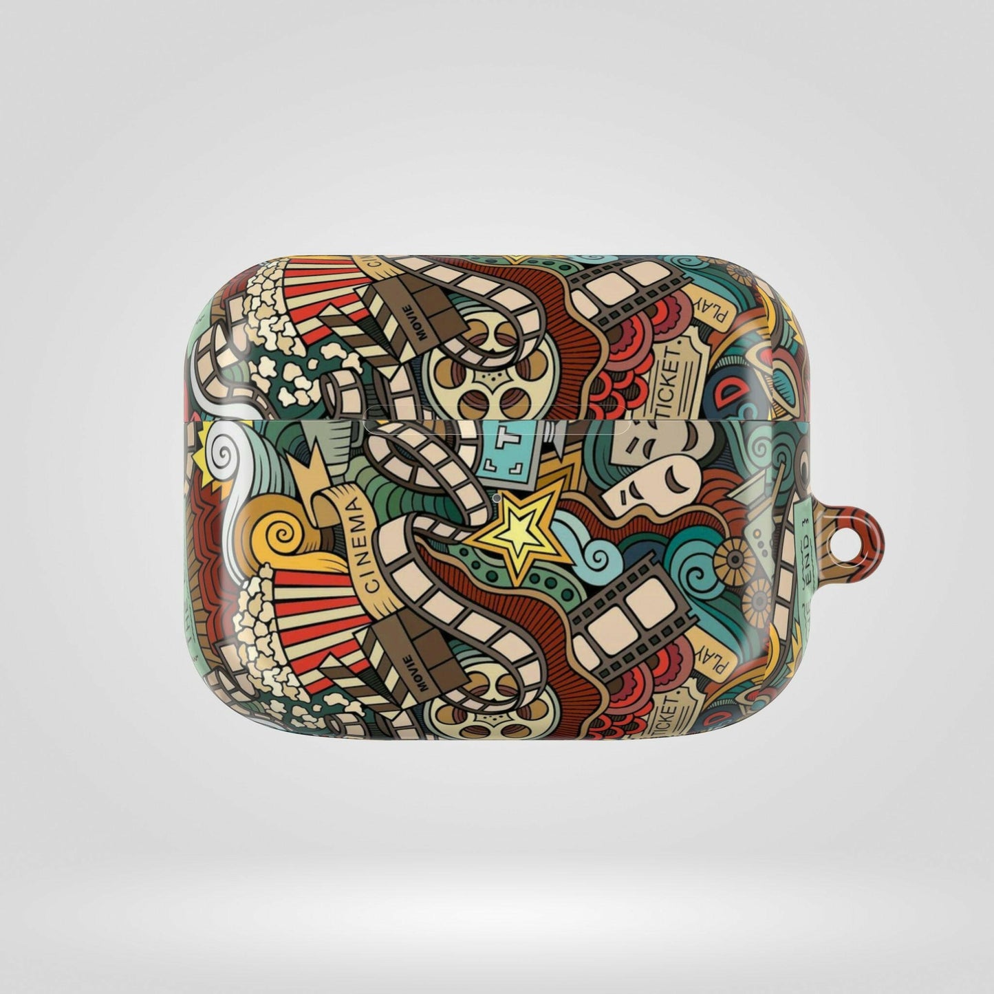 Cinematic AirPod Cases – Popcorn & Film Design