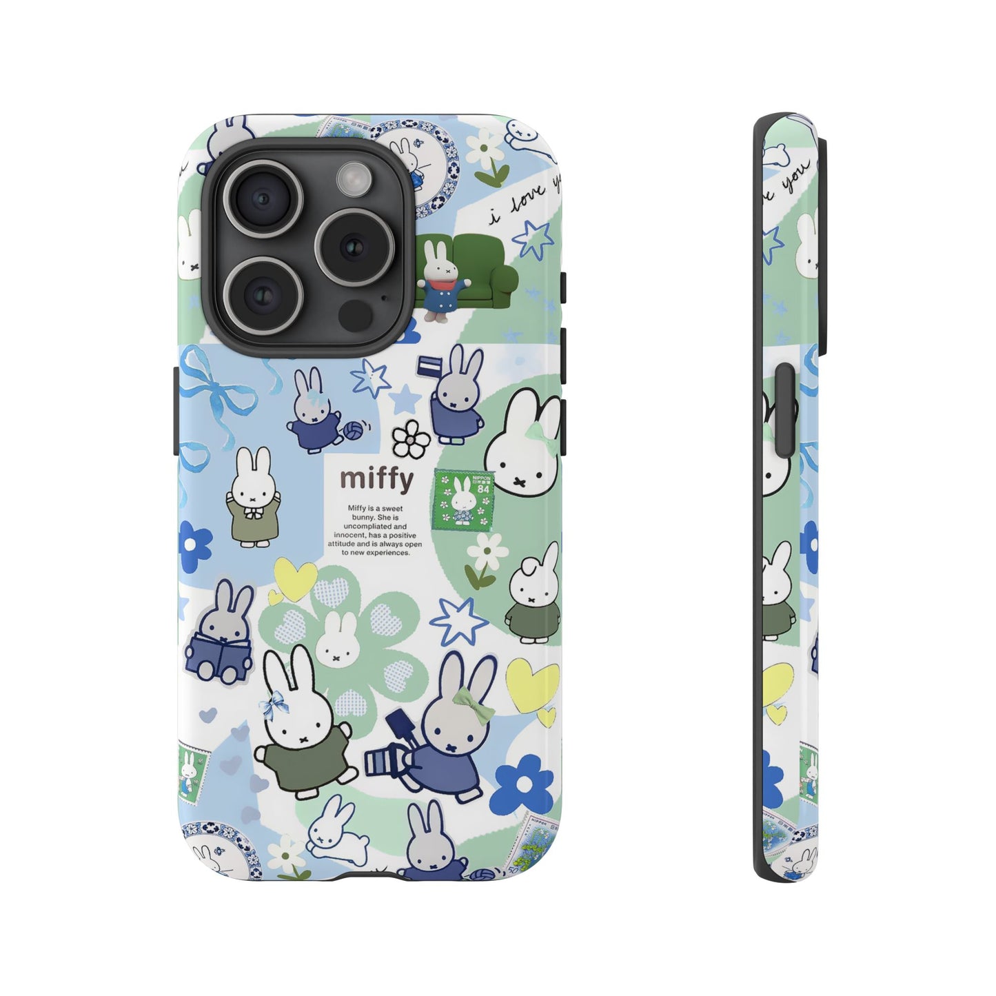 Cute Miffy Tough Phone Case - iPhone, Samsung Stylish Design for Bunny Lovers