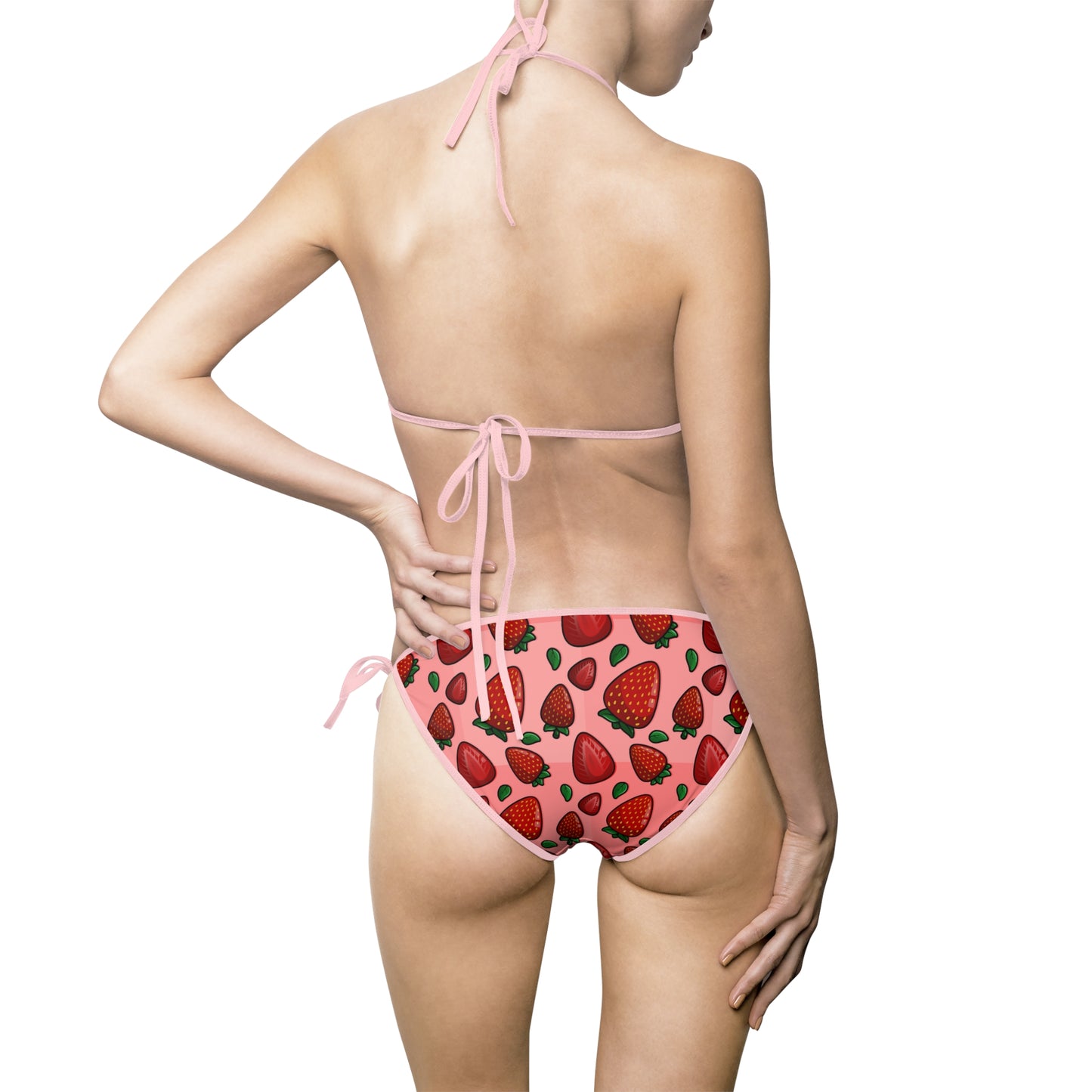 Strawberry Print Women's Bikini Swimsuit - Flirty and Fun Beachwear