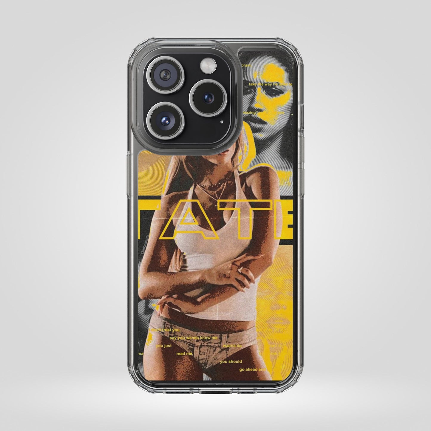 Funky Graphic Clear iPhone & Samsung Case - Stylish Protection for Trendsetters
