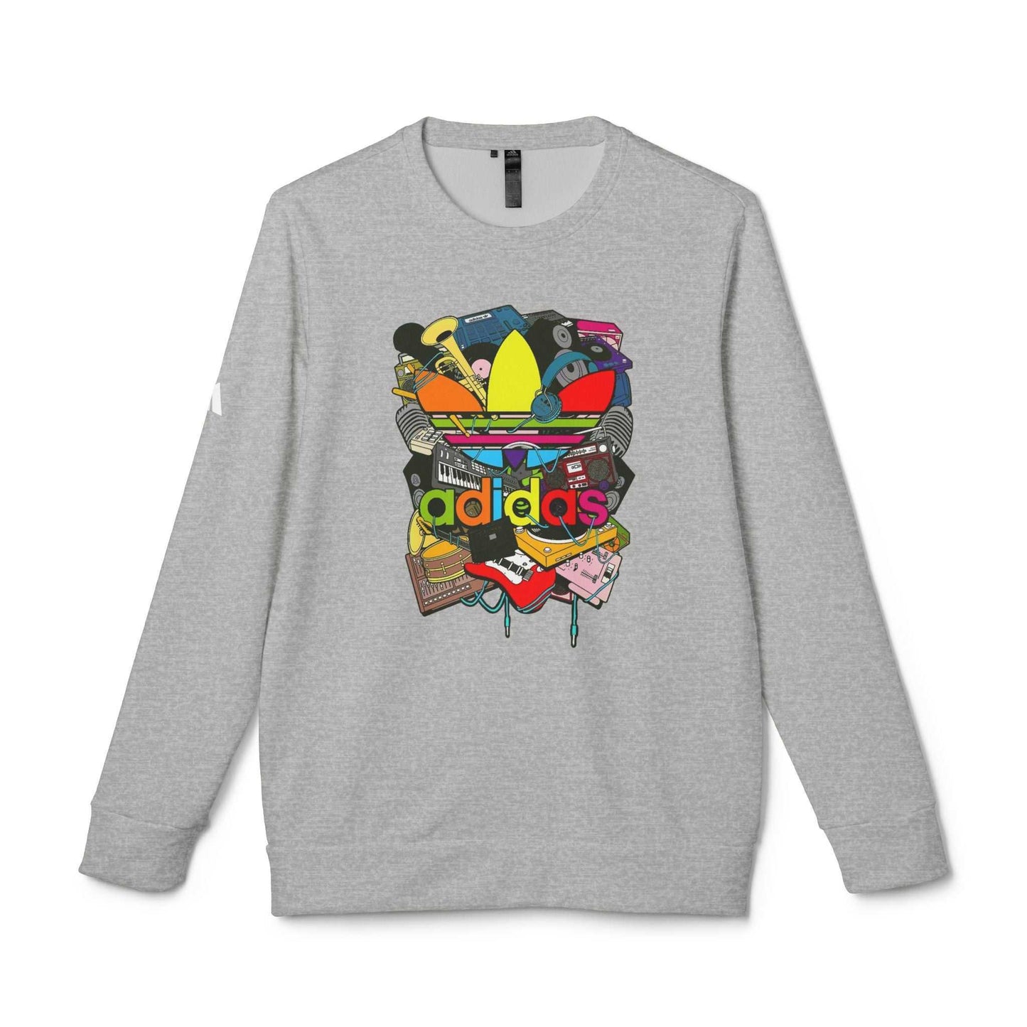 Original Adidas Crewneck Sweatshirt - Unisex Fleece Top, Casual Wear, Streetwear Style, Vintage Holiday Gift, Cozy.