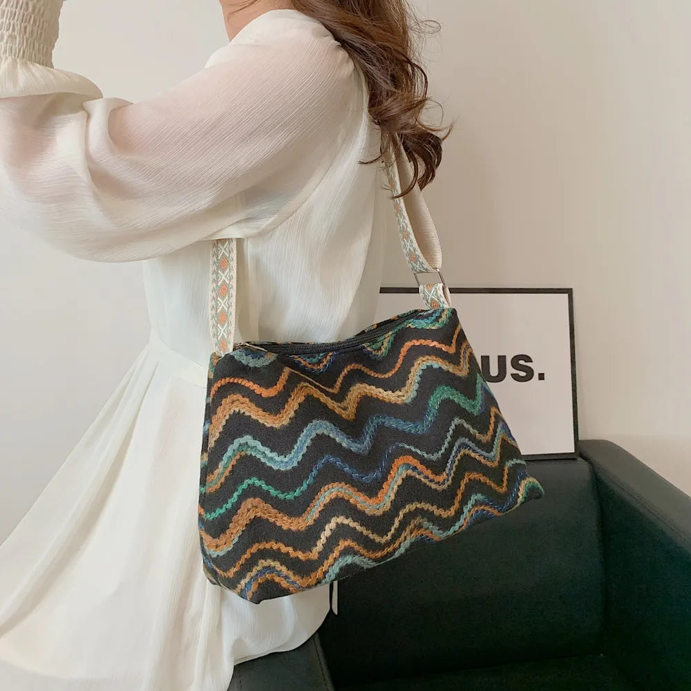 Vintage Medium Shoulder Bag with Adjustable Strap - Roe Creation