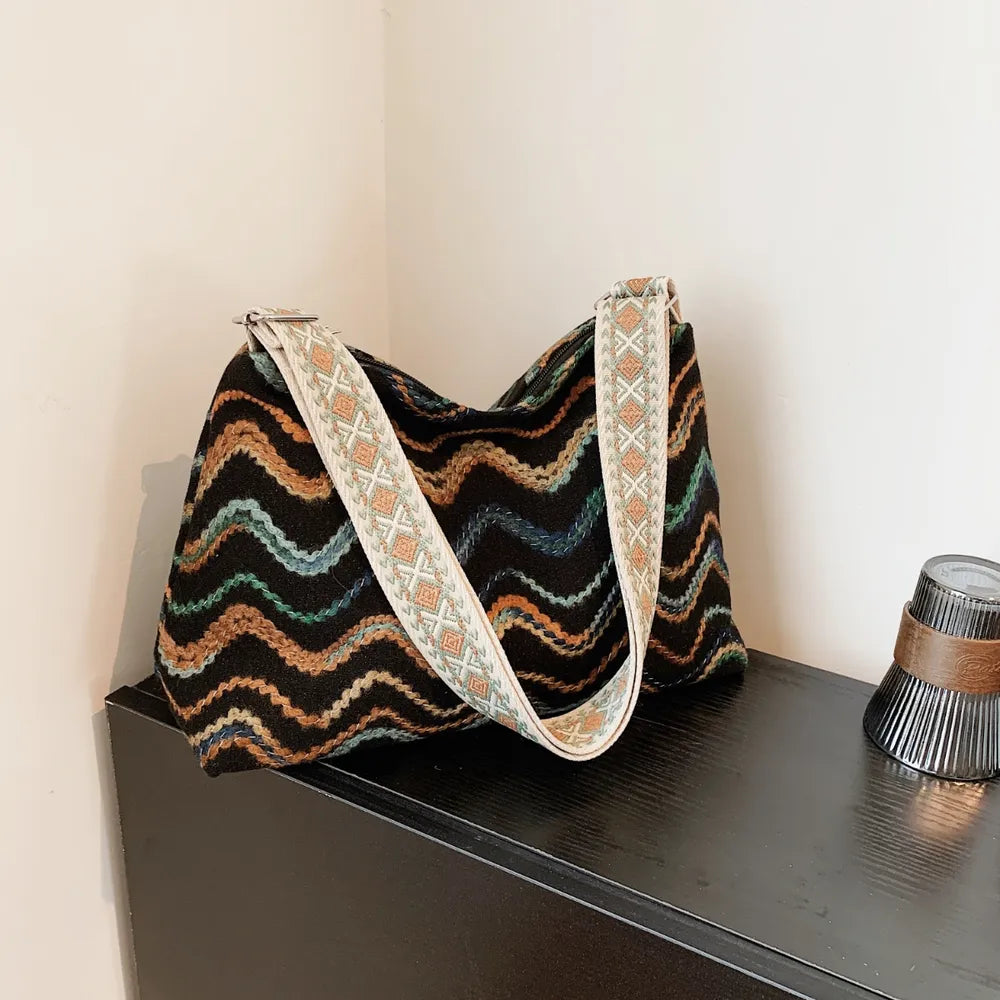 Vintage Medium Shoulder Bag with Adjustable Strap - Roe Creation