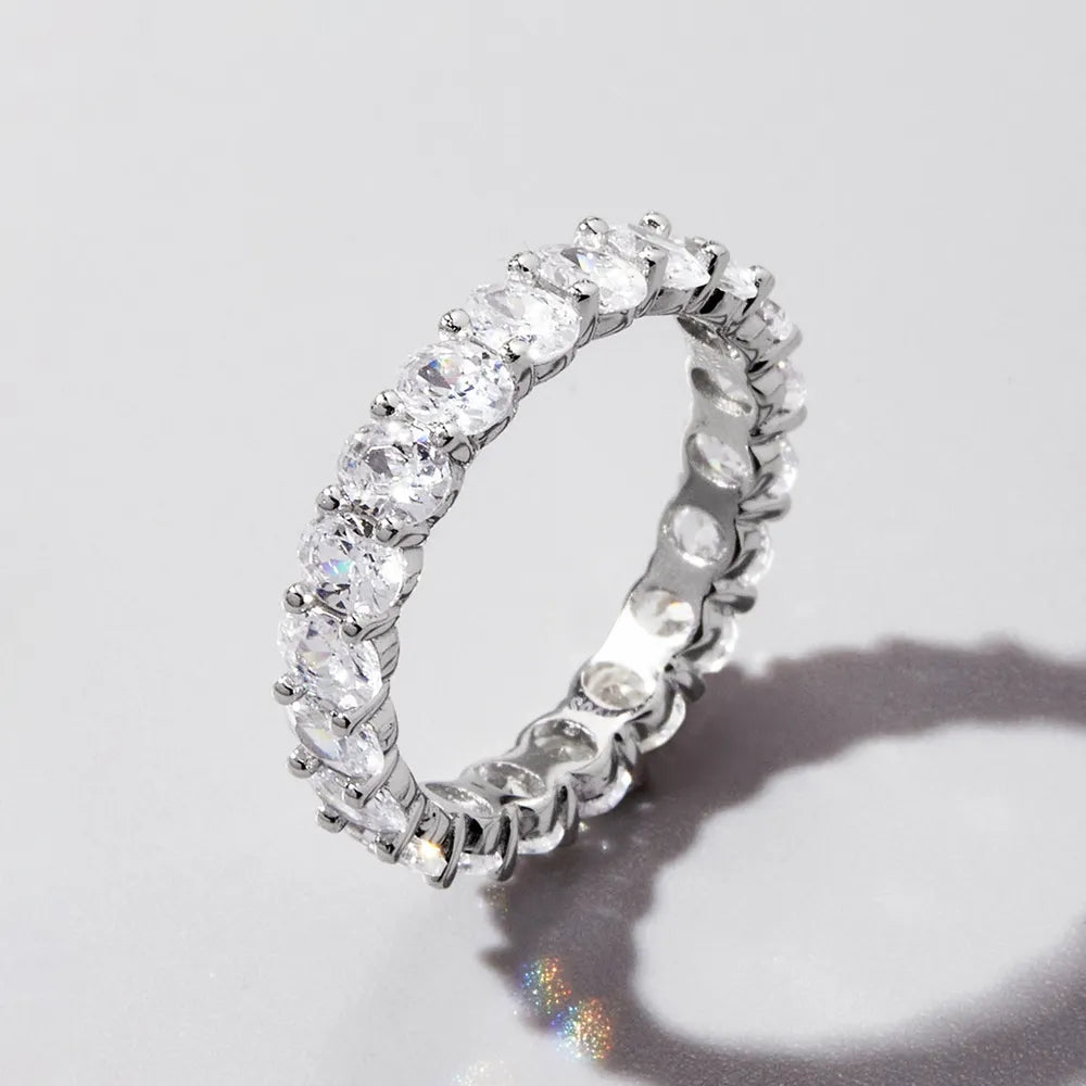 Inlaid Zircon 925 Sterling Silver Ring - Roe Creation