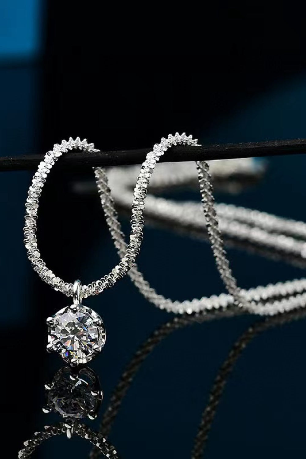 1 Carat Moissanite 925 Sterling Silver Necklace - Roe Creation