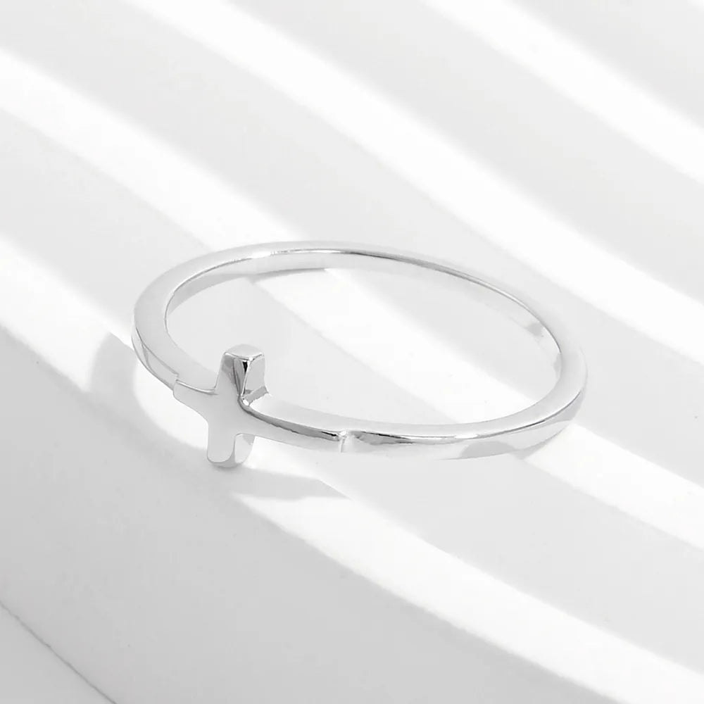 925 Sterling Silver Cross Ring - Roe Creation