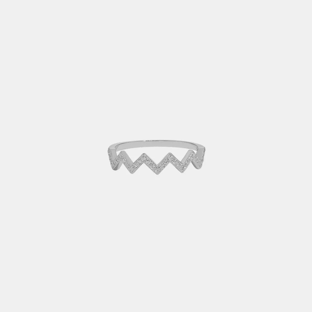 Wave Shape 925 Sterling Silver Ring - Roe Creation