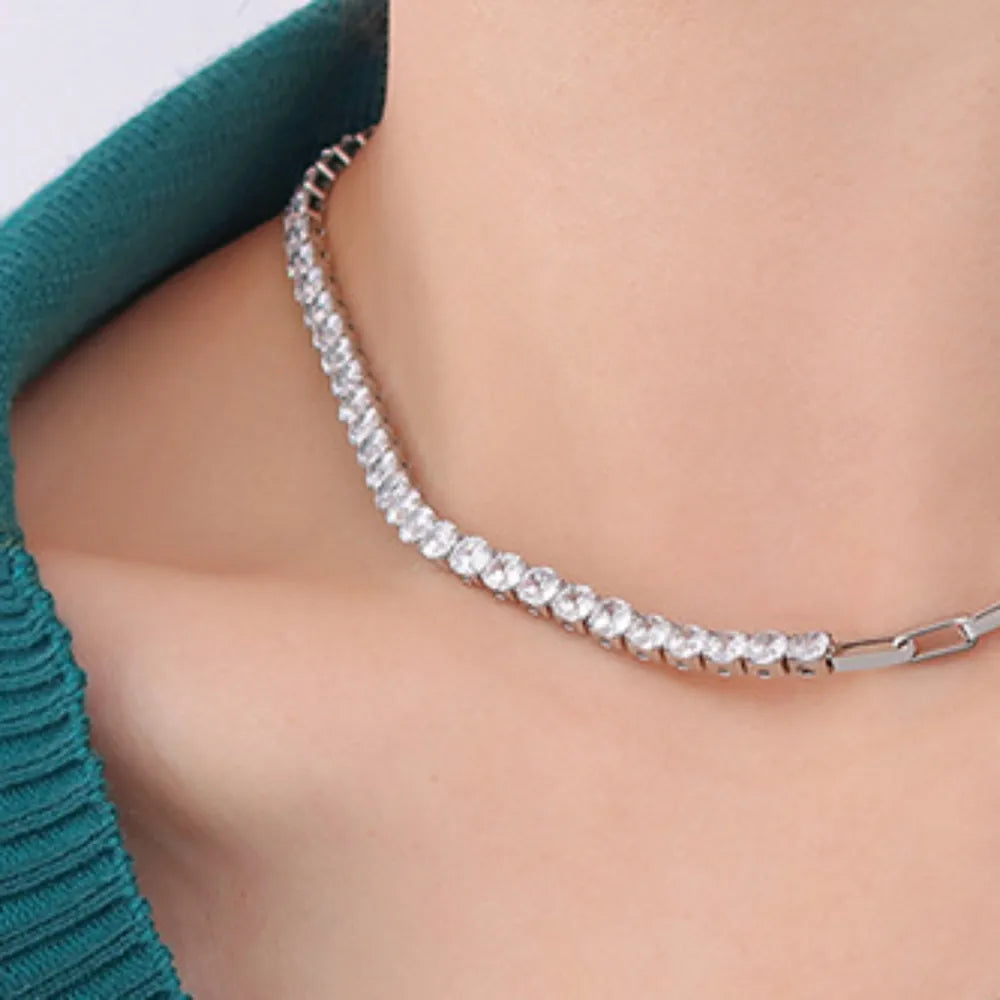Zircon Titanium Steel Necklace - Roe Creation