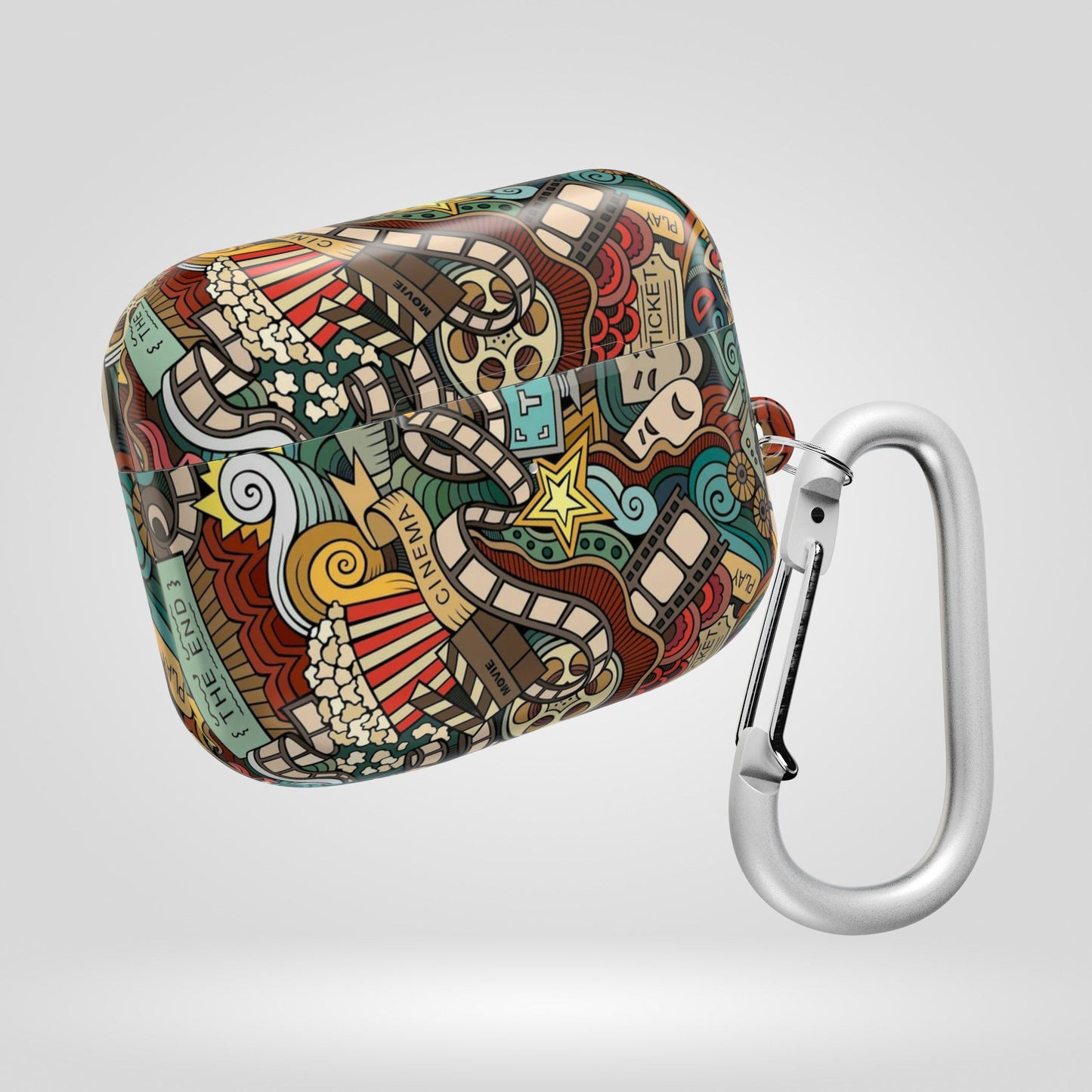 Cinematic AirPod Cases – Popcorn & Film Design