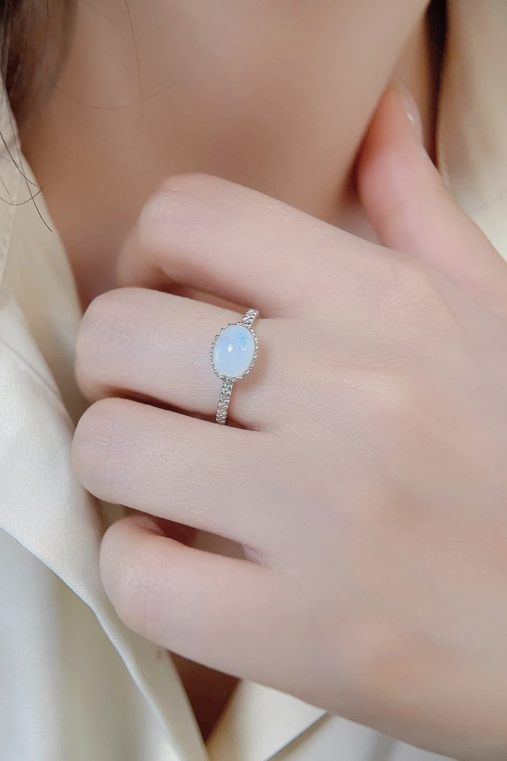 Moonstone 925 Sterling Silver Ring - Roe Creation