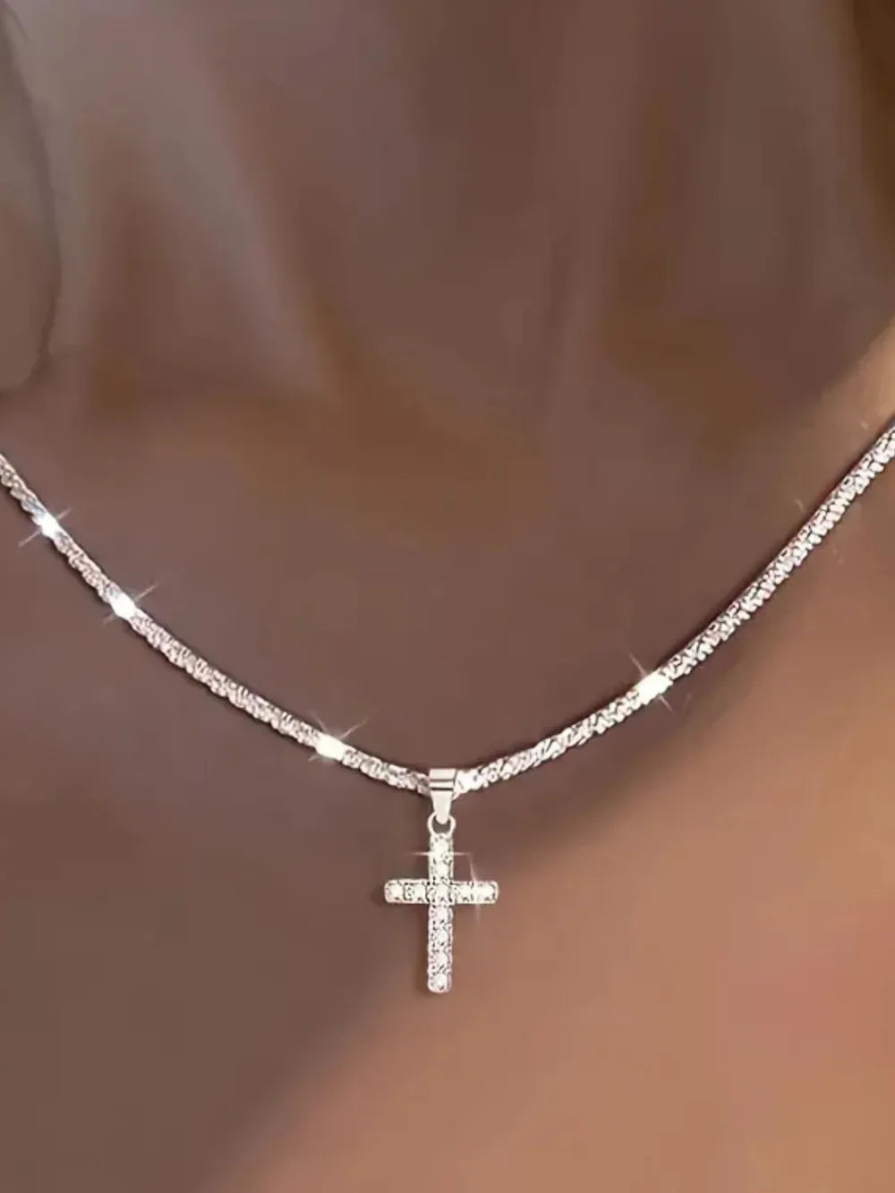 925 Sterling Silver Cross Necklace - Roe Creation