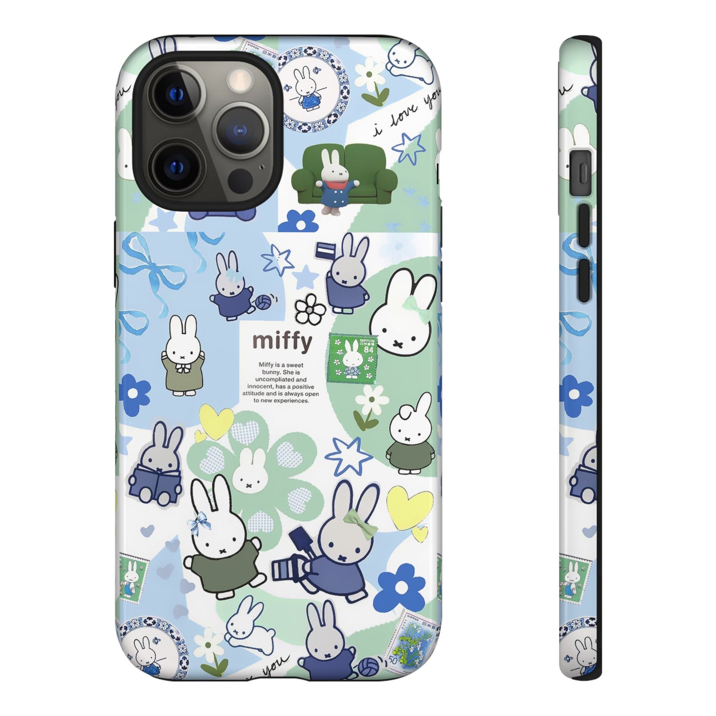 Cute Miffy Tough Phone Case - iPhone, Samsung Stylish Design for Bunny Lovers