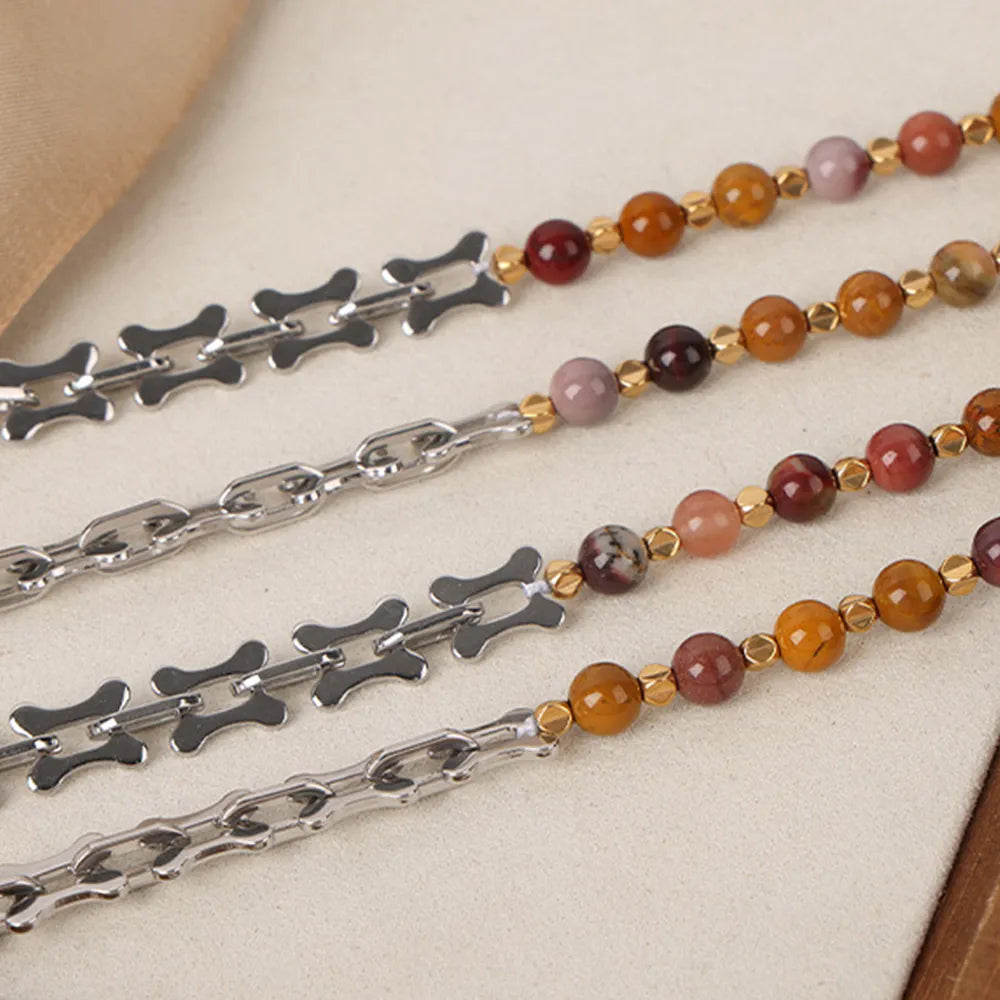 Titanium Steel Egg Yolk Stone Necklace - Roe Creation
