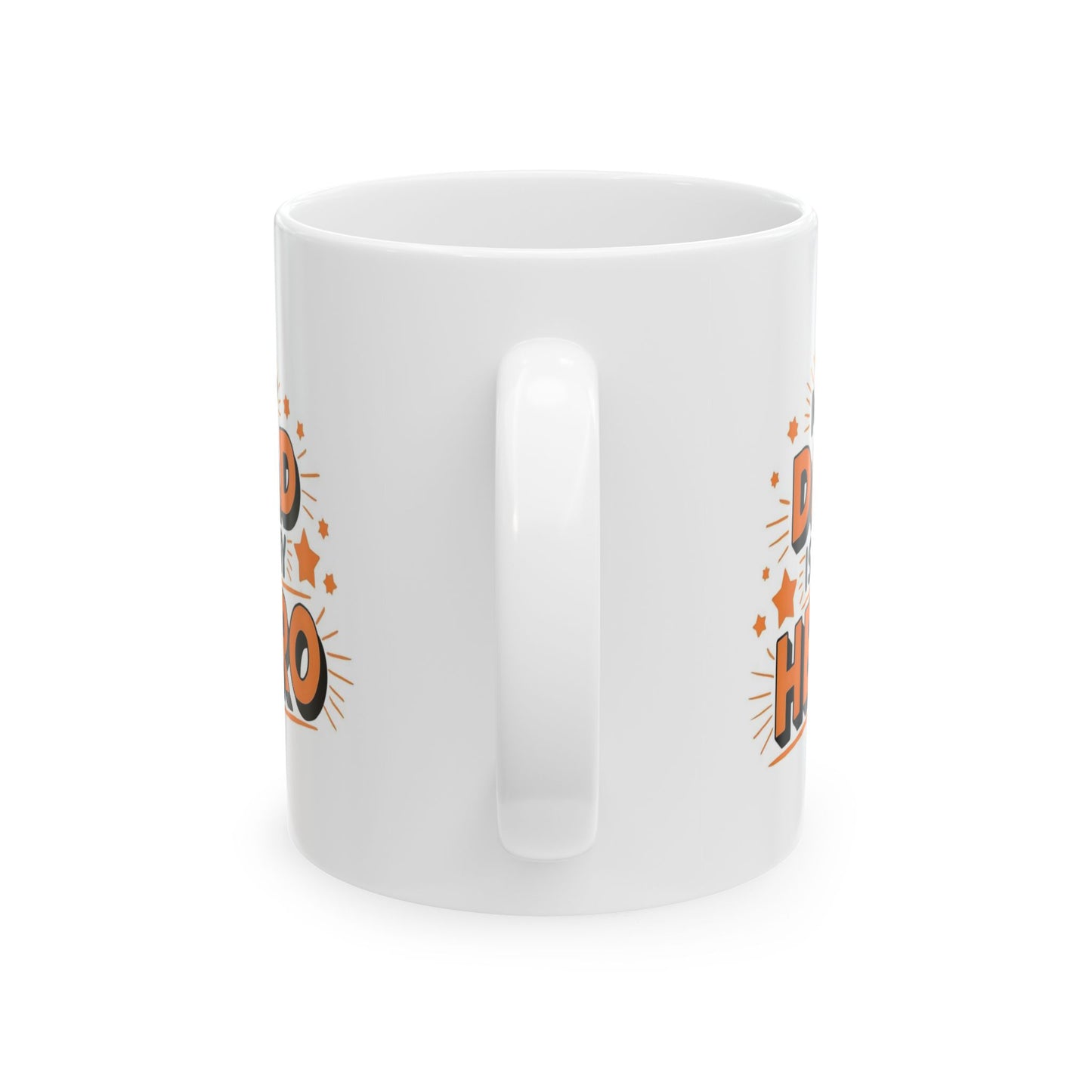 Fun Ceramic Mug for Coffee Lovers, Bright Graphic Tea Mug, Perfect Gift for Father's Day , Celebrations & Holidays, Unique Kitchen Decor.