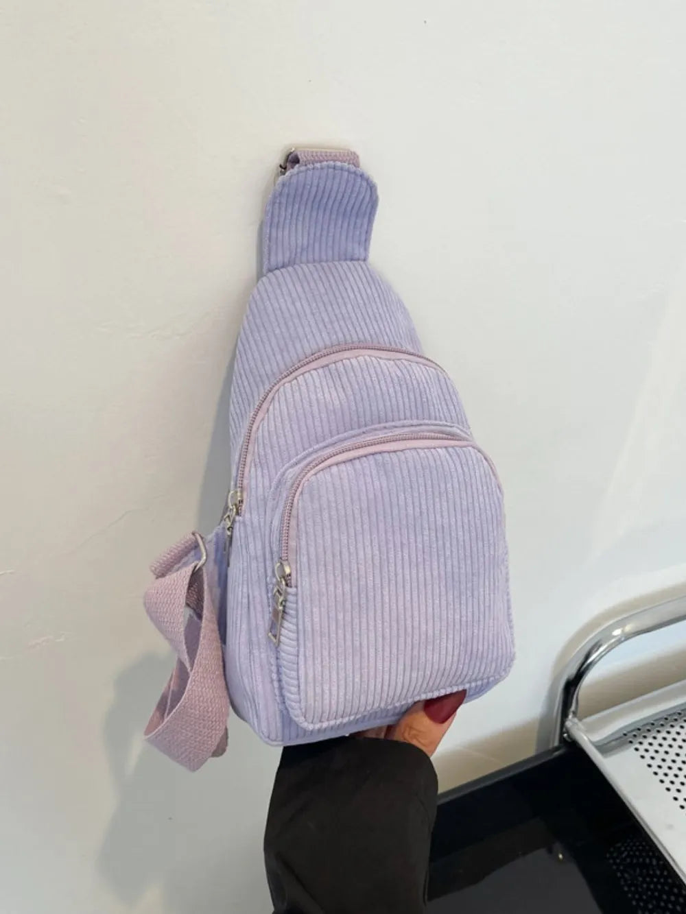 Corduroy Solid Colour Crossbody Bag - Roe Creation