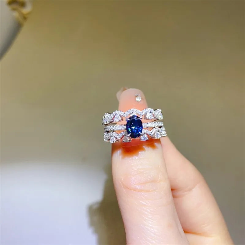1 Carat Moissanite 925 Sterling Silver Ring - Roe Creation