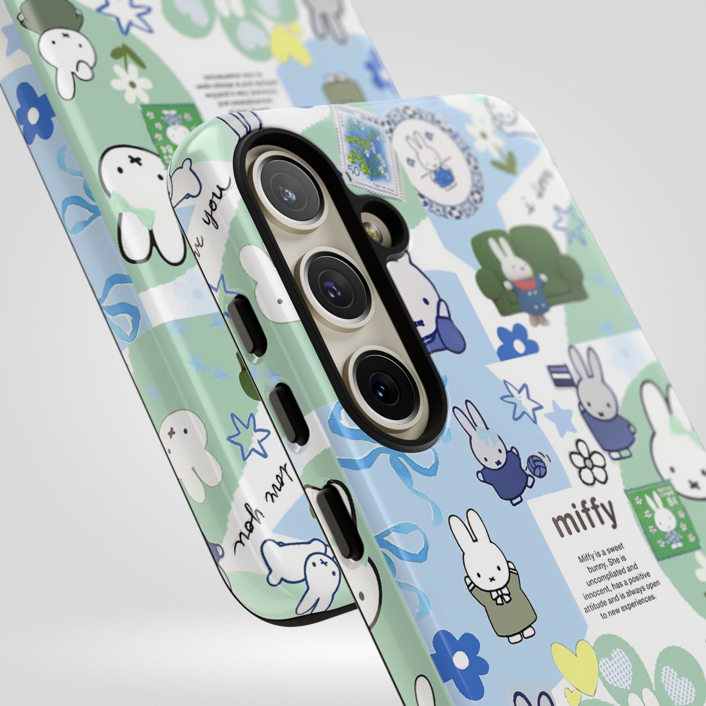 Cute Miffy Tough Phone Case - iPhone, Samsung Stylish Design for Bunny Lovers