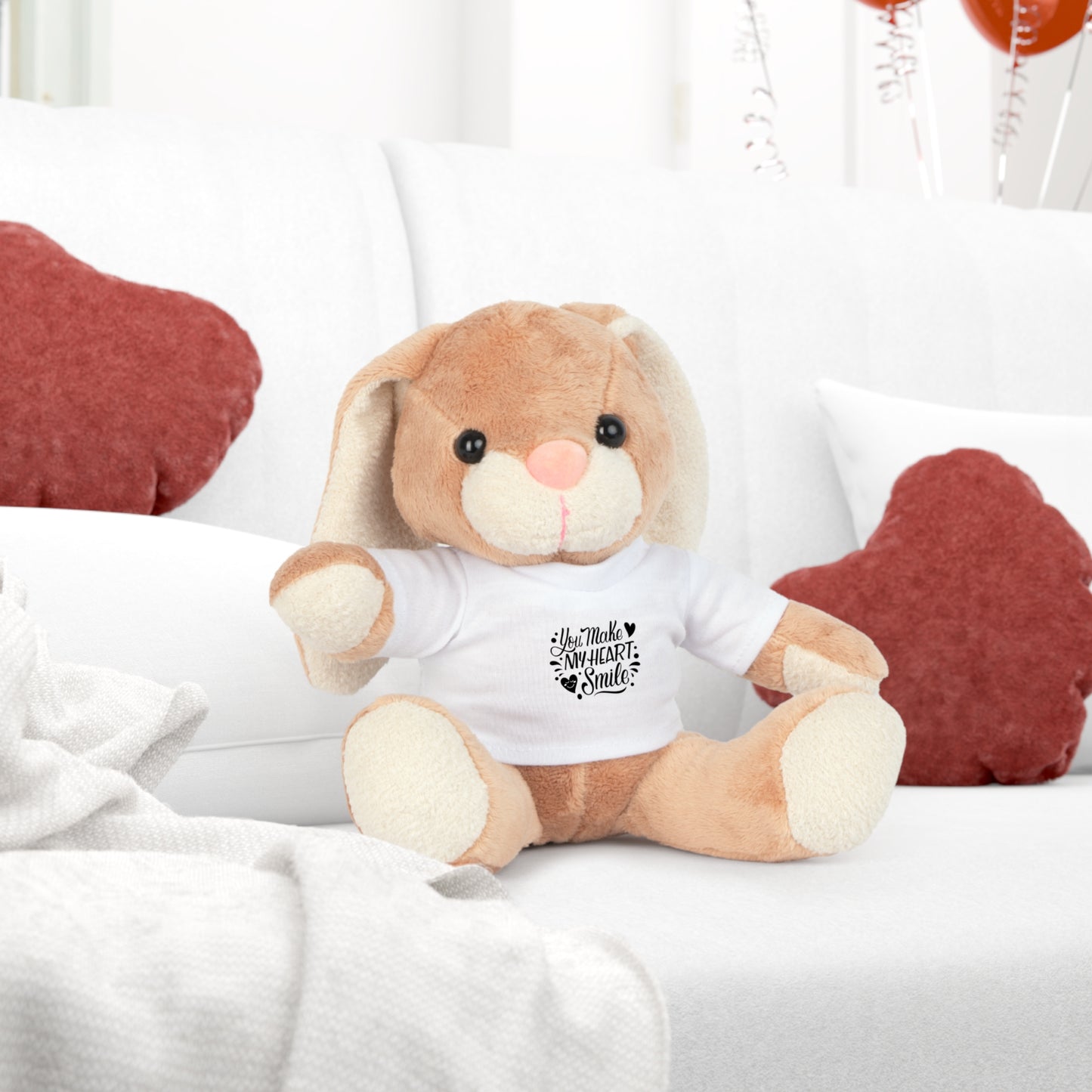 You Make My Heart Smile Plush Toy with T-Shirt Gift