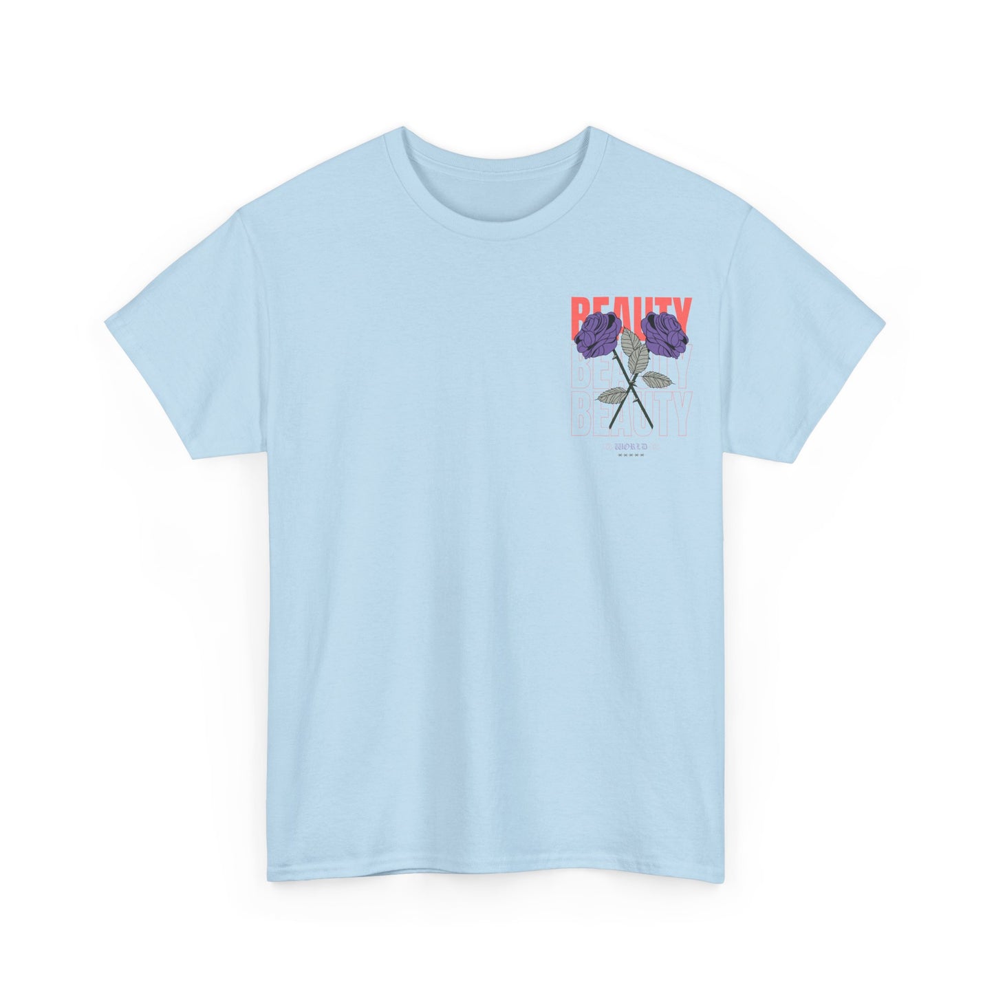 Beautiful Blooms Unisex Heavy Cotton Tee - Flower Graphics, Stylish Shirt, Gift for Her, Trendy Casual Wear, Art Lover Apparel - Roe Creation