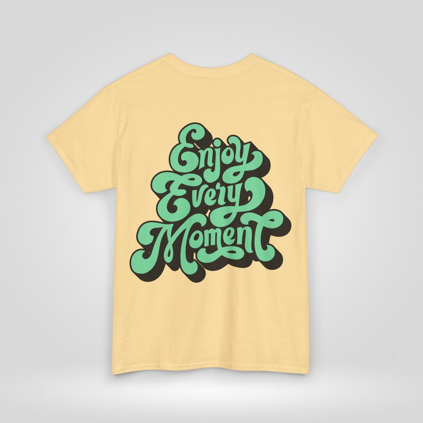 Enjoy Every Moment Unisex Heavy Cotton Tee - Casual Comfort Tee, Graphic Shirt, Everyday Wear, Gift for Friends, Minimalist Style