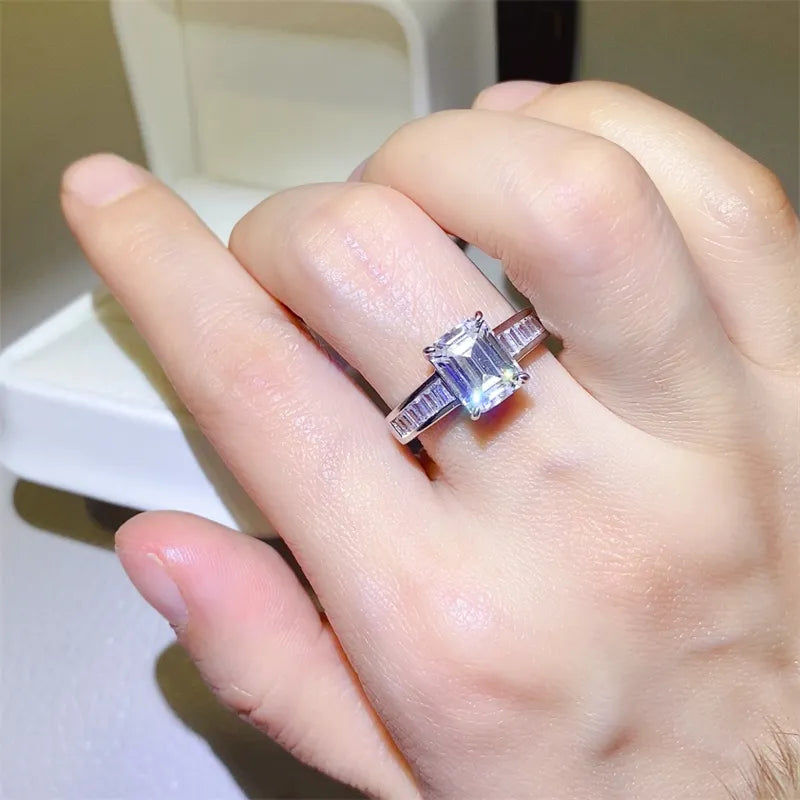 3 Carat Moissanite 925 Sterling Silver Ring - Roe Creation