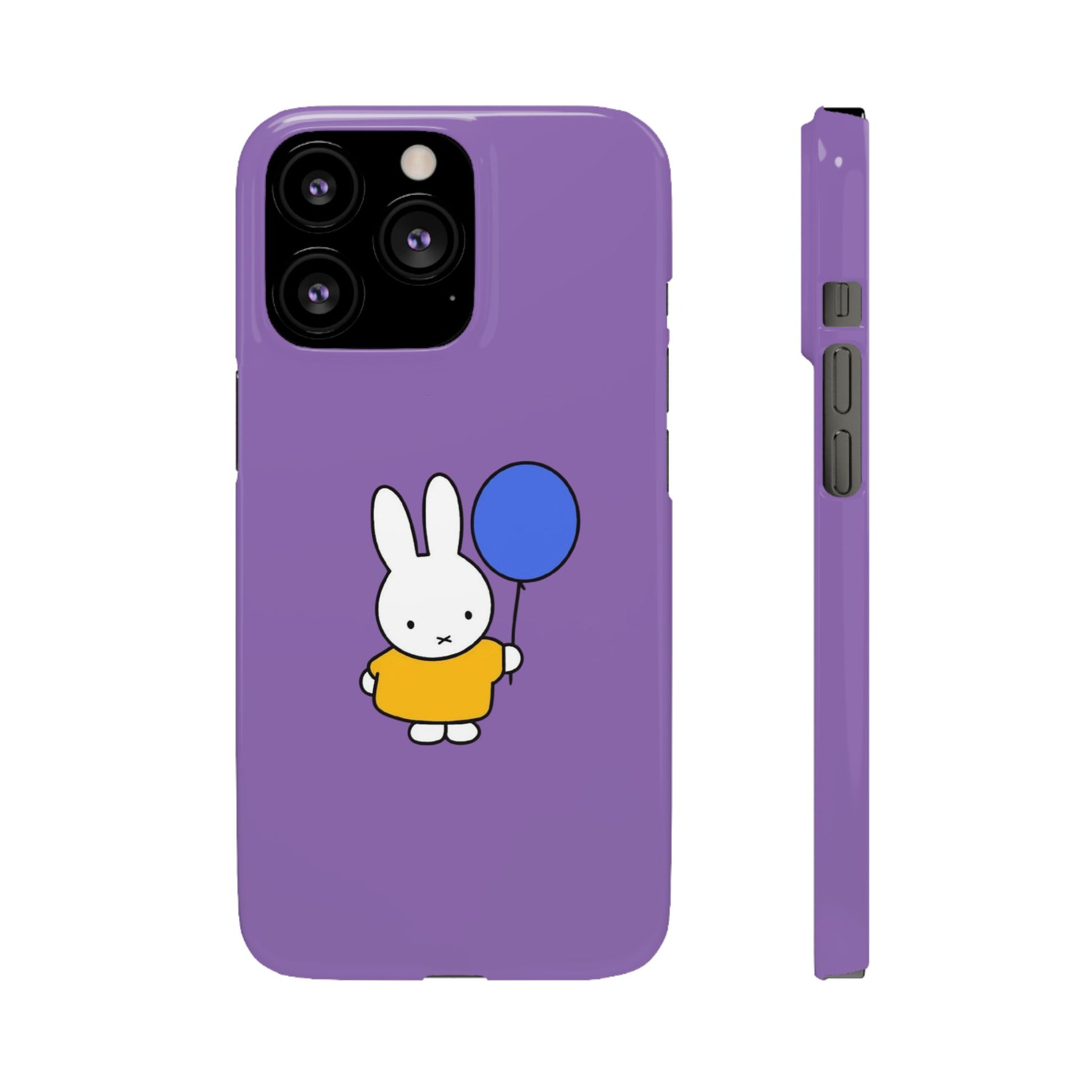 Miffy Phone Case, iPhone, Samsung Snap Case - Cartoon Fun Purple Phone Accessory for Kids and Adults - Roe Creation