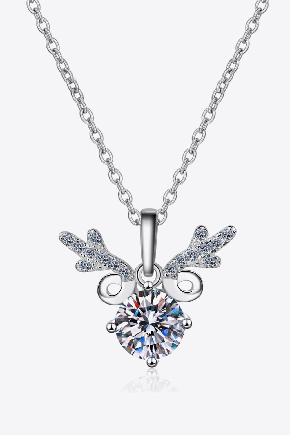 1 Carat Moissanite 925 Sterling Silver Necklace - Roe Creation