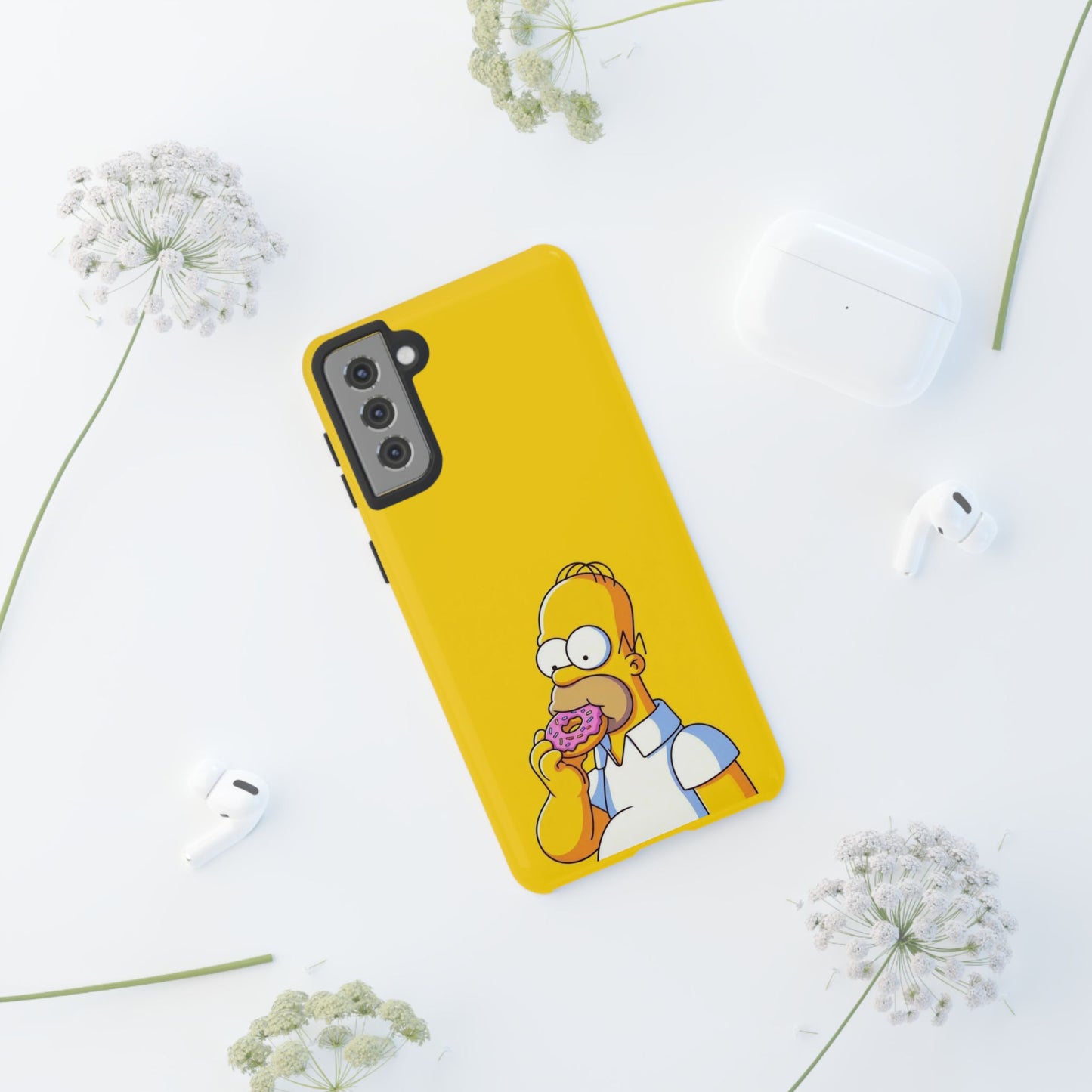 Homer Simpson Phone Case - iPhone, Samsung, Unique Protection for Fans, Cartoon Phone Cover, Gift for Simpsons Lovers, Durable Tough Case