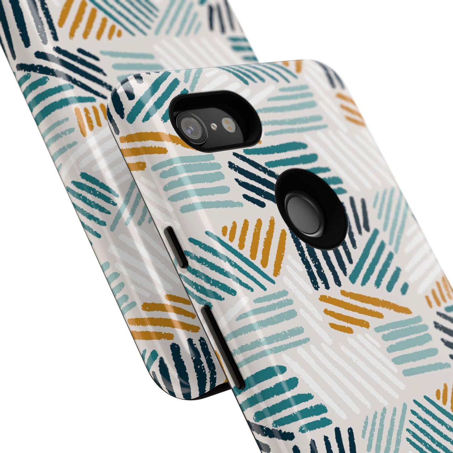 Stylish Tough Phone Case with Geometric Design