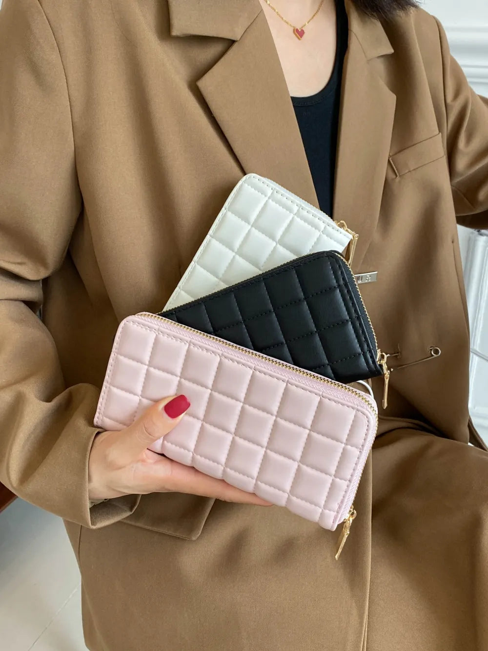 PU Leather Solid Color Wallet - Roe Creation