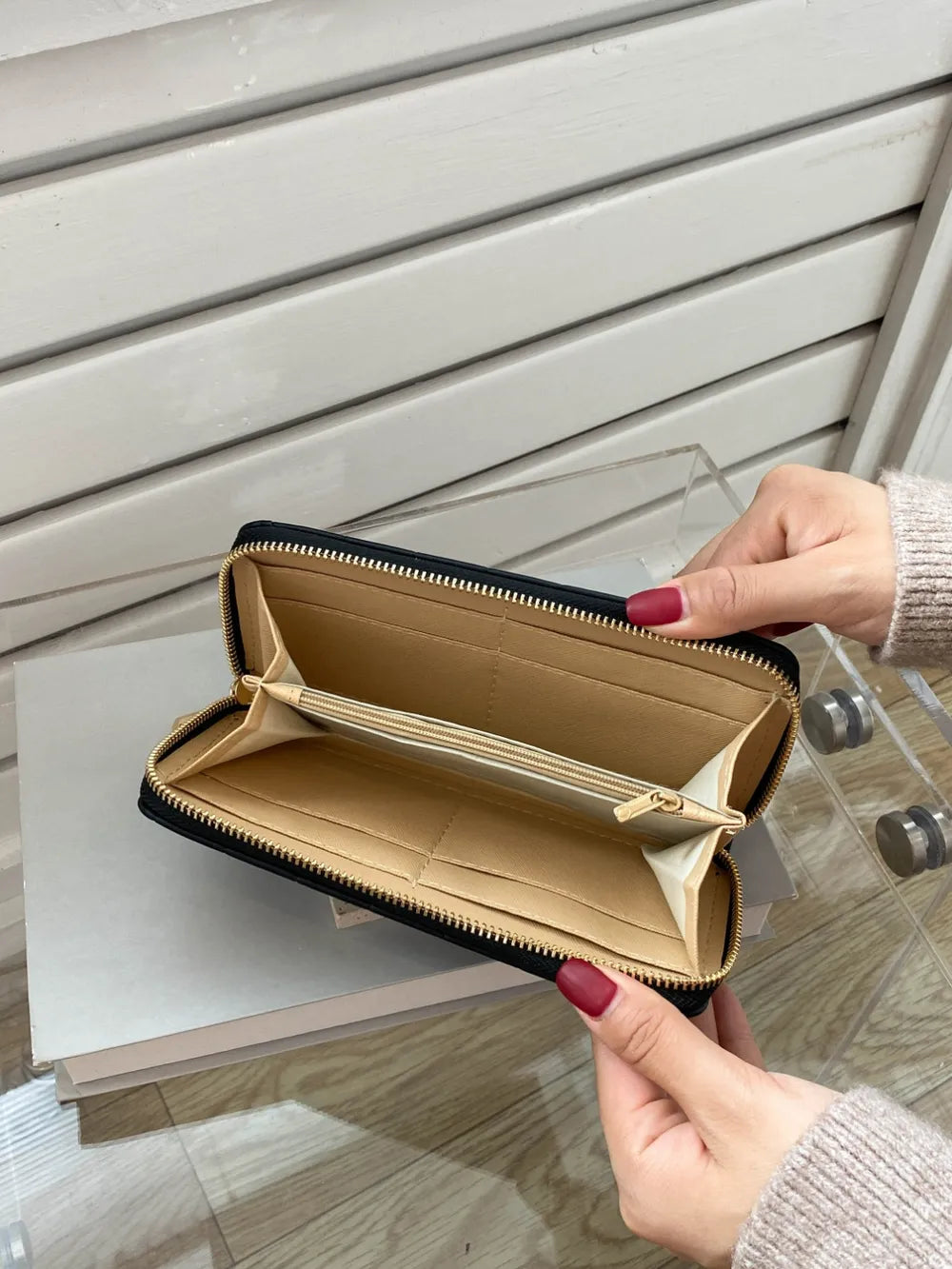 PU Leather Solid Color Wallet - Roe Creation