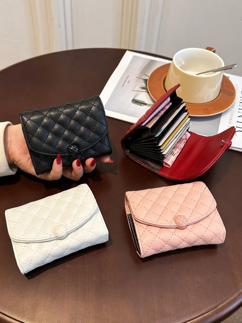 PU Leather Solid Color Wallet - Roe Creation