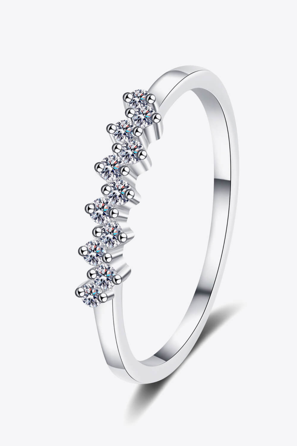 Eye-Catching 925 Sterling Silver Moissanite Ring - Roe Creation