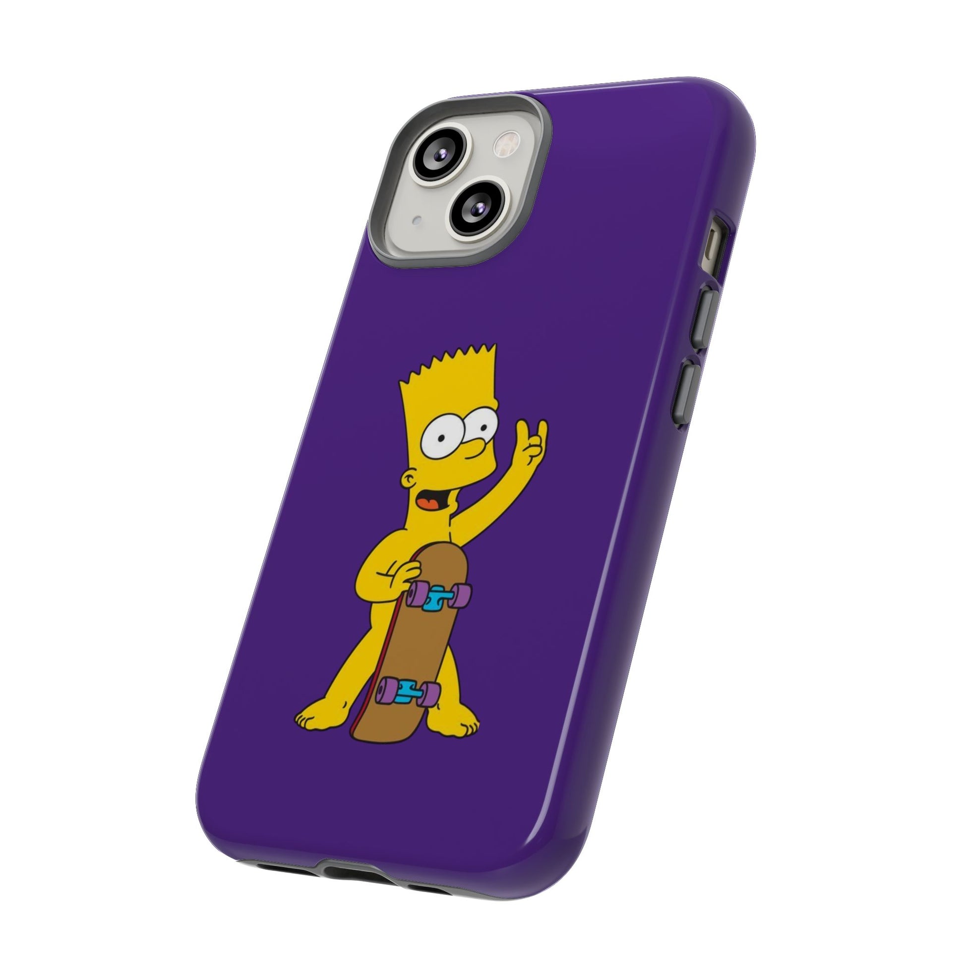 Fun Bart Simpson Skateboard Phone Case - Tough and Stylish - Roe Creation