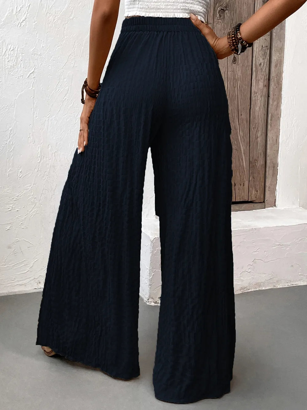 Honey Tied Slit Wide Leg Pants - Roe Creation
