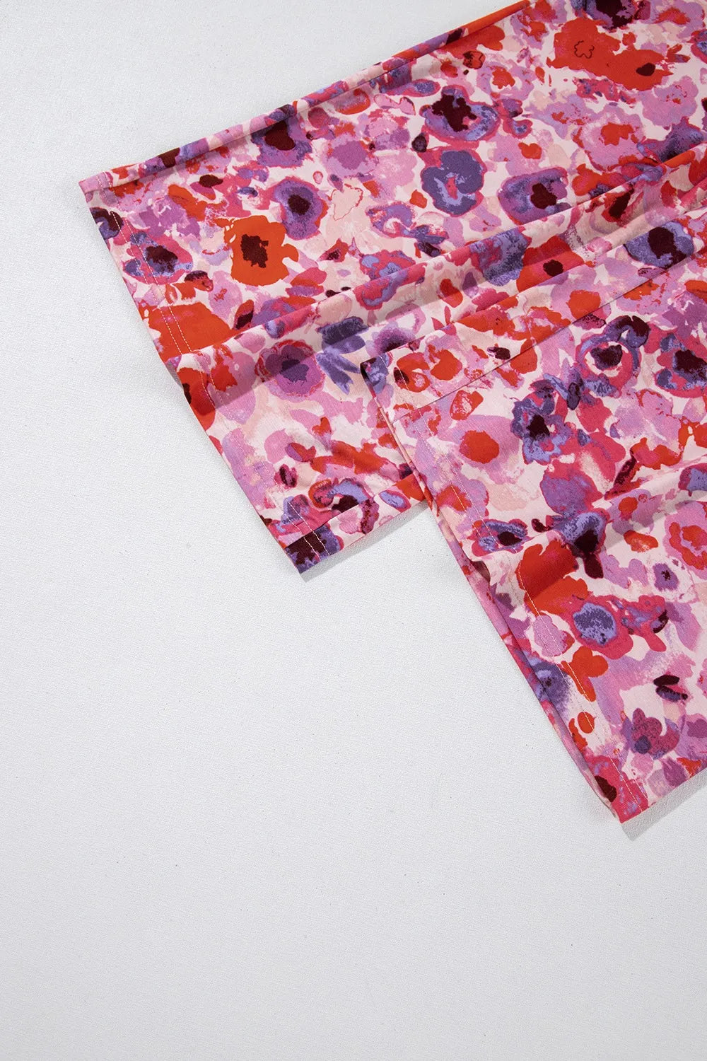 Floral Wide Leg Elastic High Waist Pants - Roe Creation