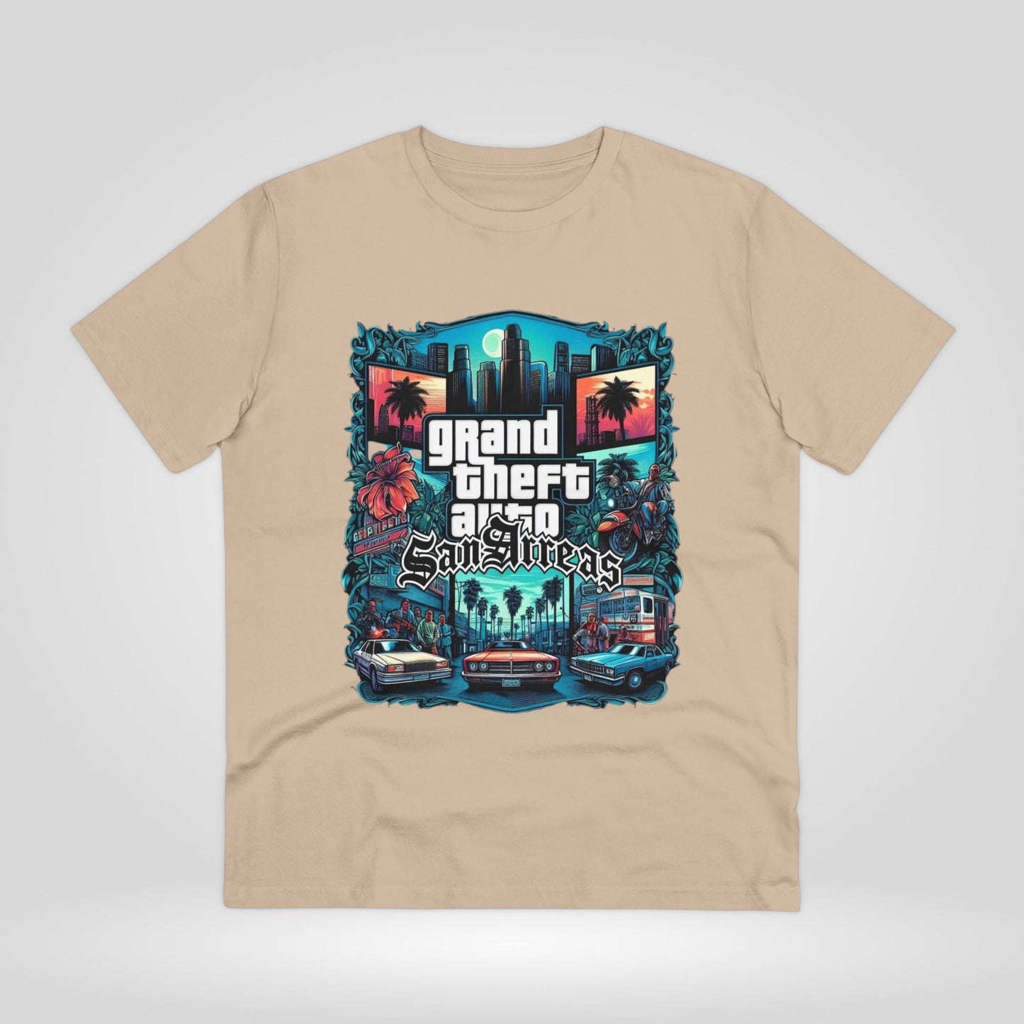 Retro GTA-Inspired Unisex T-Shirt, Gamer Gift, Casual Wear, Streetwear, Urban Style, Cool Graphic Tee - Roe Creation