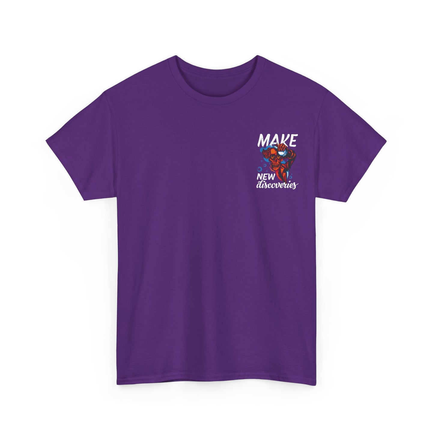 Inspirational Unisex Heavy Cotton Tee - Make New Discoveries, Motivational Shirt, Gift for Adventurers, Unique Graphic Tee, Encouragement
