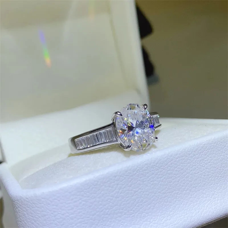 3 Carat Moissanite 925 Sterling Silver Ring - Roe Creation