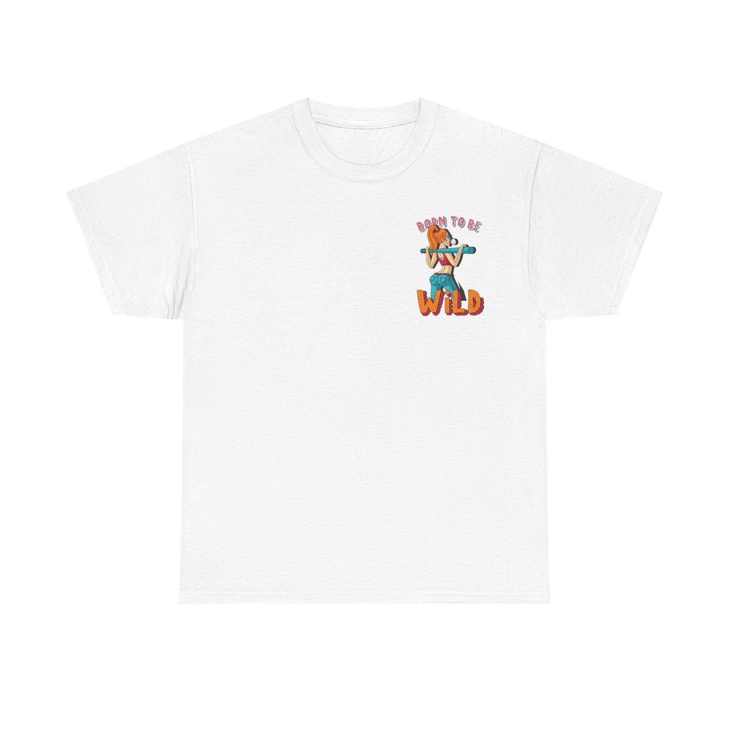 Born to Be Wild Unisex Heavy Cotton Tee, Fun Graphic Shirt, Adventure Tee, Gift for Nature Lovers, Casual Wear, Festival Top, Summer Fashion - Roe Creation