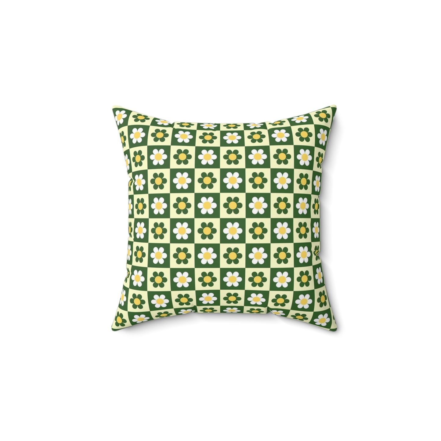 Retro Floral Square Pillow - Cozy Home Decor, Throw Cushion, Spring Decor, Housewarming Gift, Garden Party Decor, Boho Style Accent