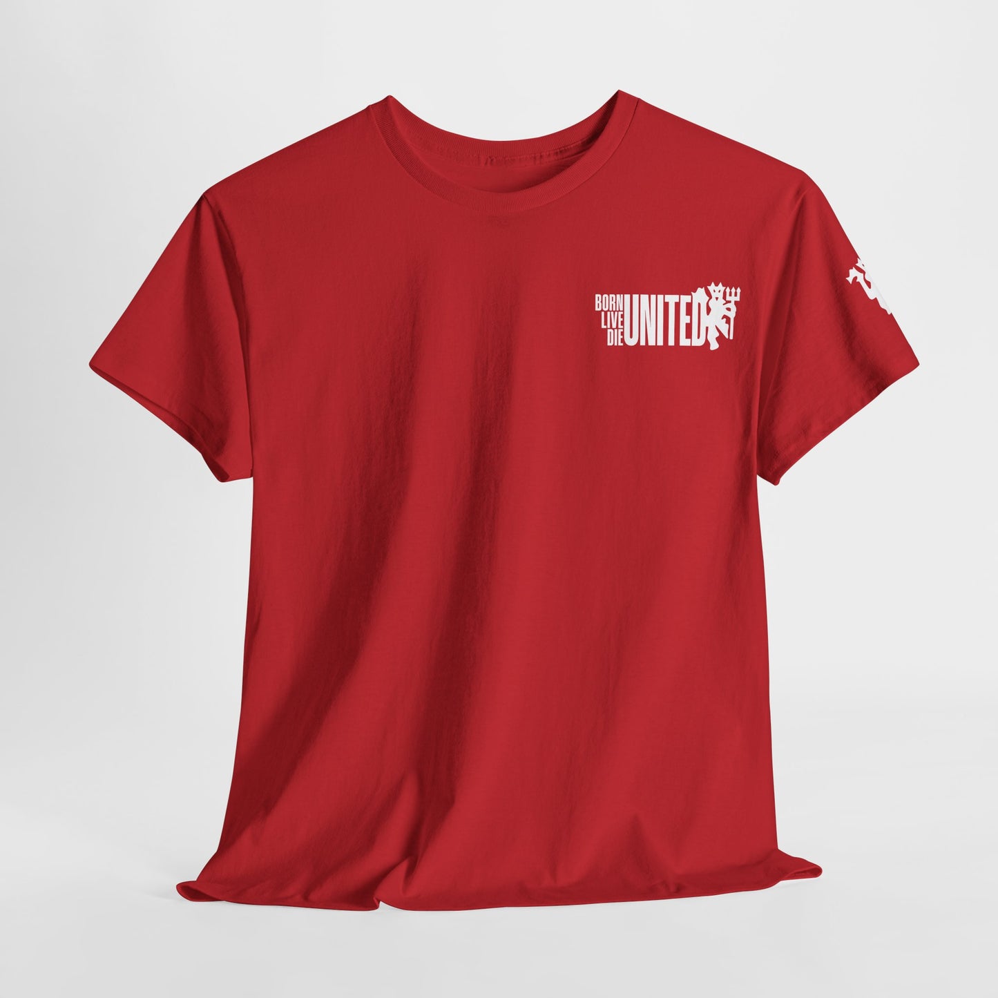 'Born Live Die United' Unisex Heavy Cotton Tee for Manchester United Fans - Casual Streetwear for All Occasions - Roe Creation