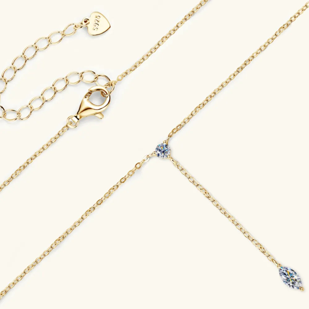 Moissanite 925 Sterling Silver Necklace - Roe Creation